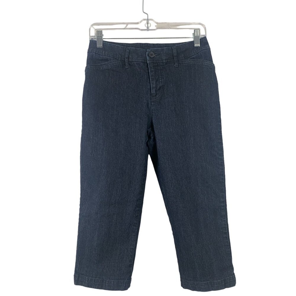 St. Johns Bay Est. 1984 Womens Dark Wash Capri Denim Pants Size 4/Small